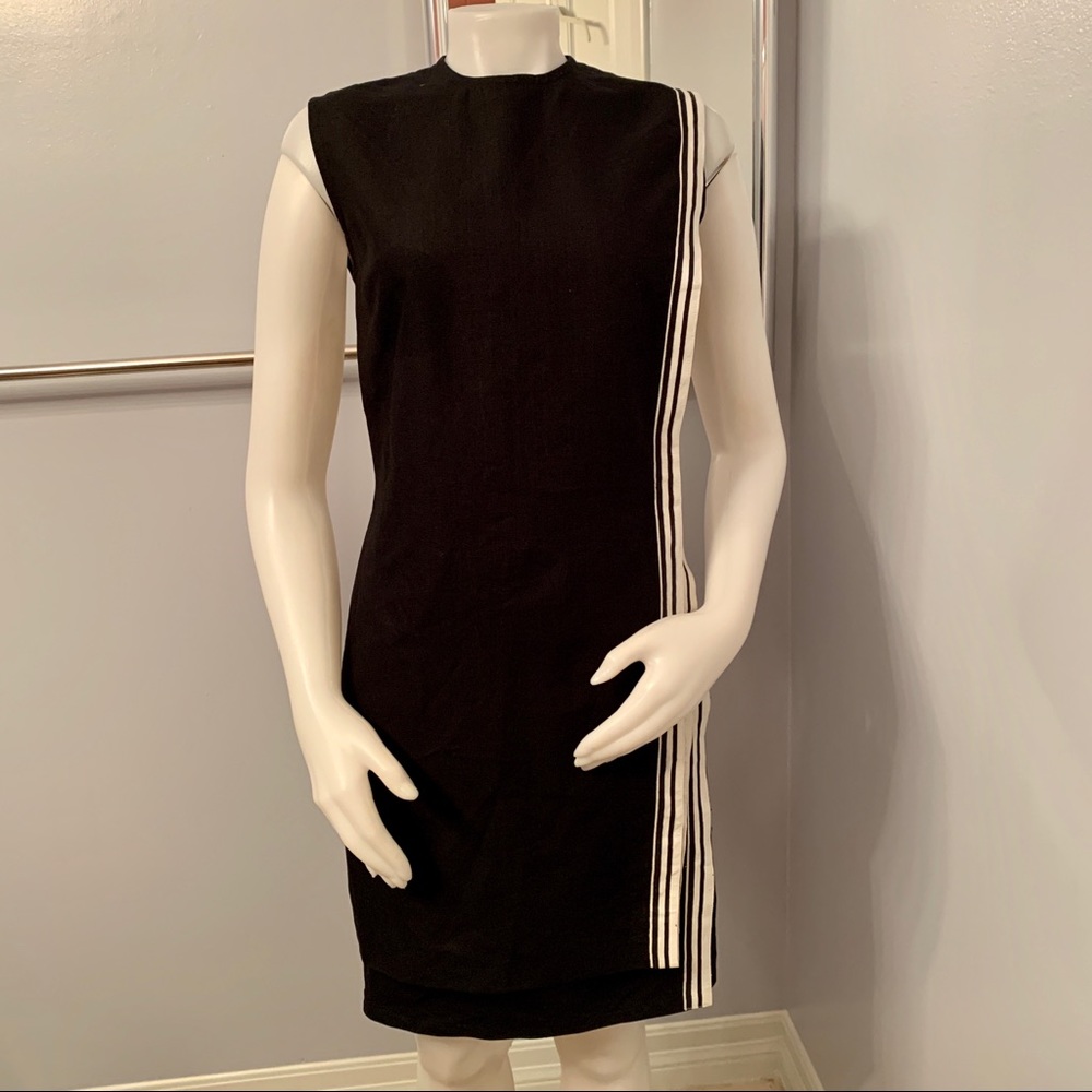Black Linen Gianni Versace Dress Sz 40